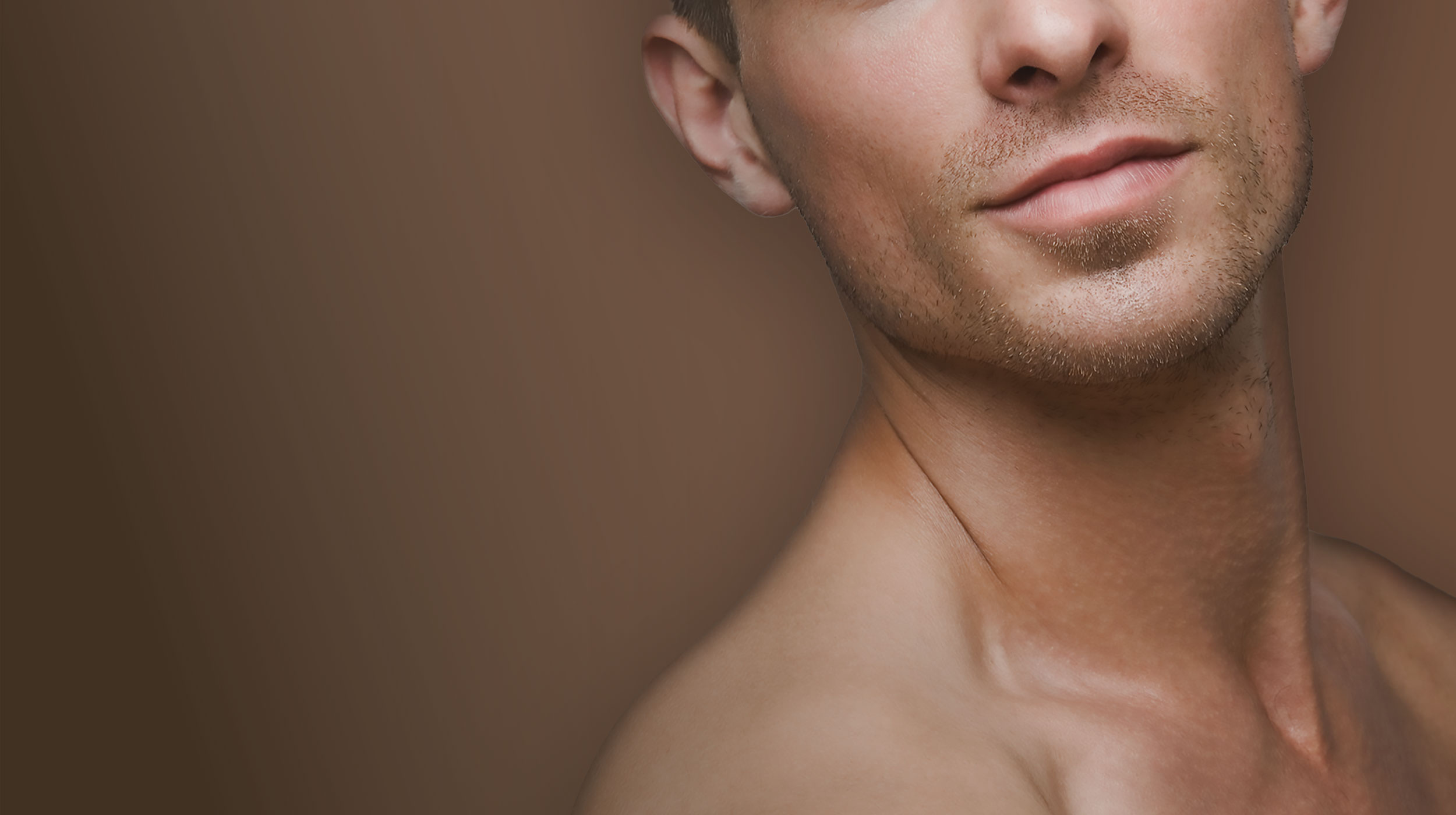 Close-up of a bearded man's face